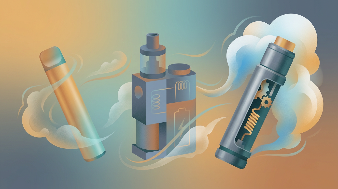 Все типы вейпов: от одноразок до мехмодов — полный гайд